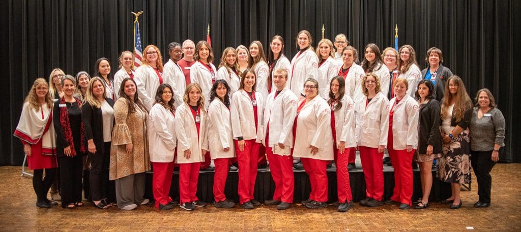 NOC Nursing Faculty, Staff, and Nursing Students at the Fall White Coat Ceremony
